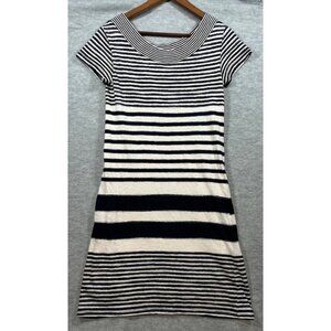 Maeve Anthropologie XS Striped Dress Black‎ & White